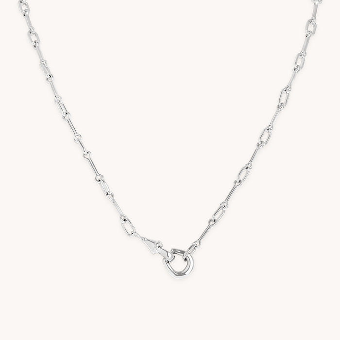 Hardware Chain Necklace in Silver-Astrid &amp; Miyu