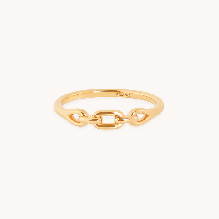 Hardware Link Ring in Gold-Astrid &amp; Miyu