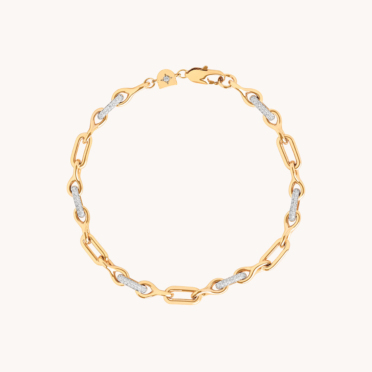 Pavé Chain Link Bracelet in Gold-Astrid &amp; Miyu