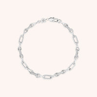 Pavé Chain Link Bracelet in Silver-Astrid &amp; Miyu