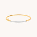Pavé Knot Bangle in Gold-Astrid &amp; Miyu