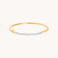 Pavé Knot Bangle in Gold-Astrid &amp; Miyu