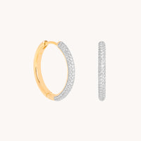 Pavé Essential Medium Hoops in Gold-Astrid &amp; Miyu