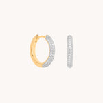 Pavé Essential Small Hoops in Gold-Astrid &amp; Miyu
