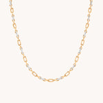 Pavé Chain Link Necklace in Gold-Astrid &amp; Miyu