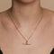 Hardware T-Bar Pendant Necklace in Gold-Astrid &amp; Miyu