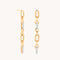 Pavé Chain Link Drop Studs in Gold-Astrid &amp; Miyu