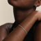 Lab Diamond Tennis Chain Bracelet in Solid White Gold-Astrid &amp; Miyu