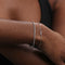 Lab Diamond Tennis Chain Bracelet in Solid White Gold-Astrid &amp; Miyu