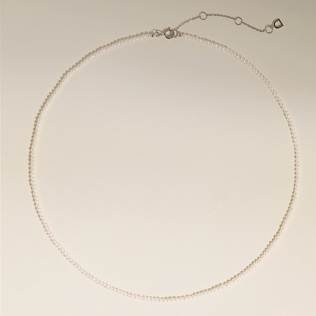 Pearl Necklace in Solid White Gold-Astrid &amp; Miyu