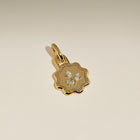 Scalloped Coin Clip Charm in Gold-Astrid &amp; Miyu
