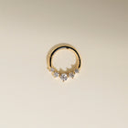 Diamond Daith Hoop in Solid Gold-Astrid &amp; Miyu