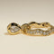 Scalloped Crystal Charm Huggies in Gold-Astrid &amp; Miyu