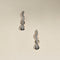 Scalloped Crystal Charm Huggies in Silver-Astrid &amp; Miyu