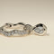 Scalloped Crystal Charm Huggies in Silver-Astrid &amp; Miyu