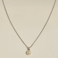 Pearl Pendant Necklace in Silver-Astrid &amp; Miyu