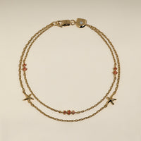 Starfish Double Chain Bracelet in Gold-Astrid &amp; Miyu