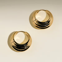 Ripple Wave Hoops in Gold-Astrid &amp; Miyu