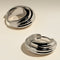 Ripple Wave Hoops in Silver-Astrid &amp; Miyu