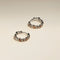 Sunset Pear Hoops in Silver-Astrid &amp; Miyu