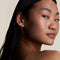 Sunset Pear Hoops in Silver-Astrid &amp; Miyu