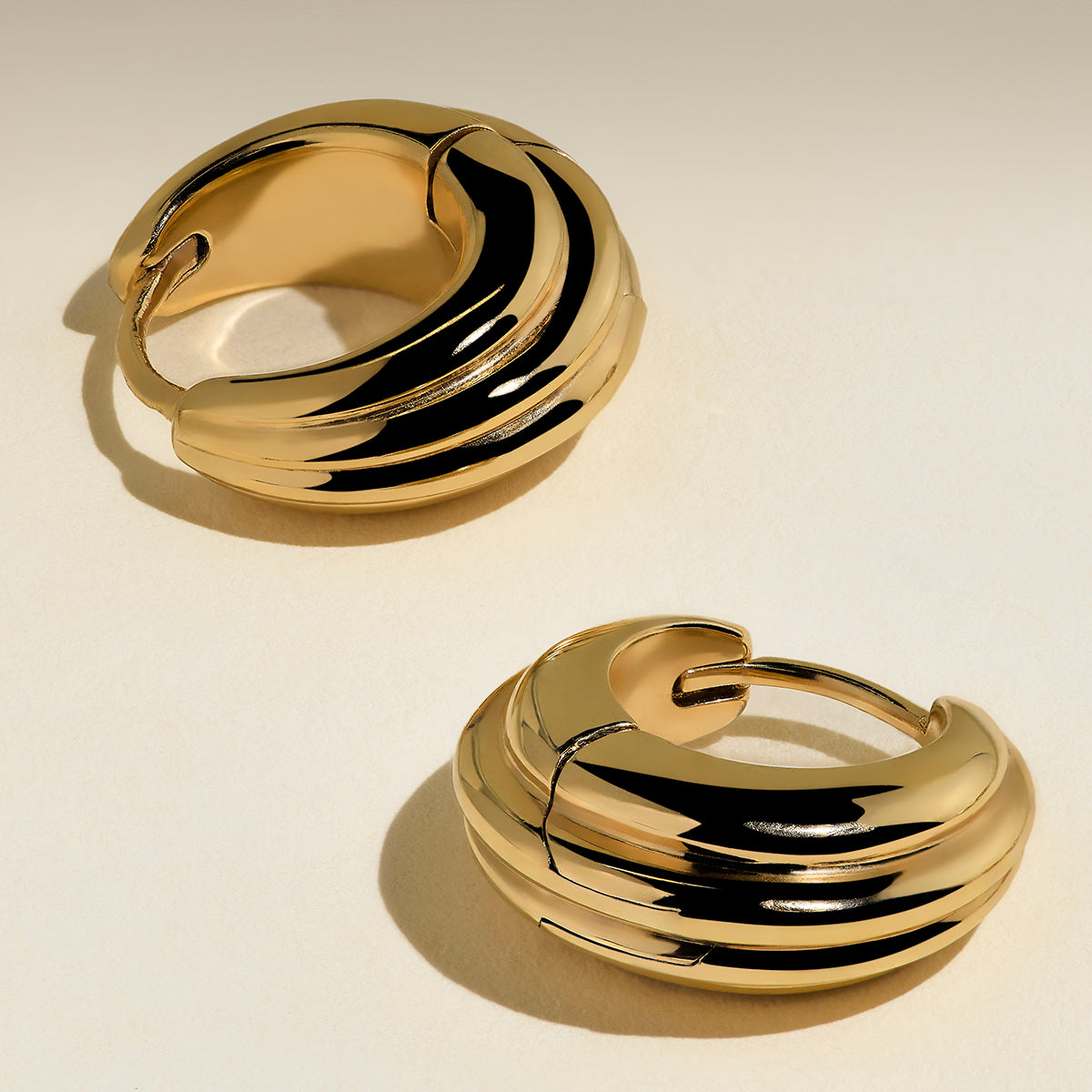 Ripple Wave Huggies in Gold-Astrid &amp; Miyu