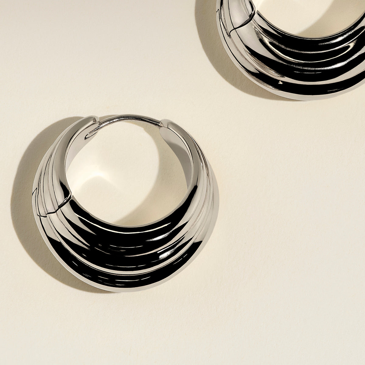 Ripple Wave Huggies in Silver-Astrid &amp; Miyu