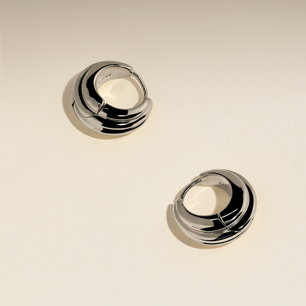 Ripple Wave Huggies in Silver-Astrid &amp; Miyu