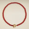 Sunset Red Beaded Necklace in Gold-Astrid &amp; Miyu