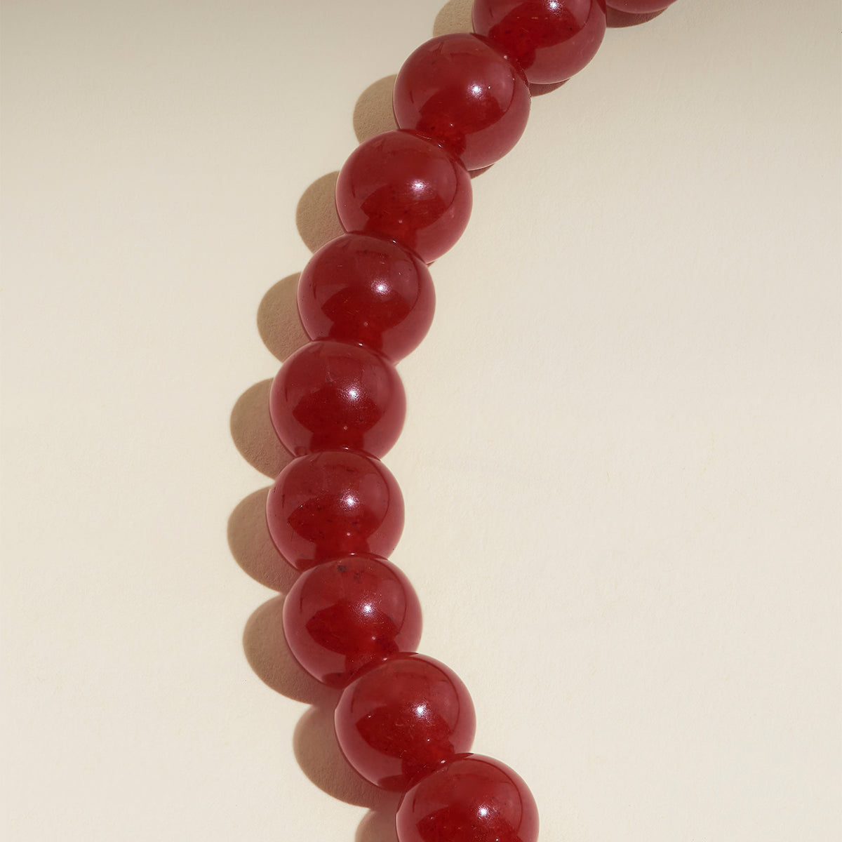 Sunset Red Beaded Necklace in Gold-Astrid &amp; Miyu