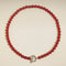 Sunset Red Beaded Necklace in Silver-Astrid &amp; Miyu