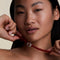 Sunset Red Beaded Necklace in Silver-Astrid &amp; Miyu