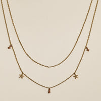 Starfish Double Chain Necklace in Gold-Astrid &amp; Miyu