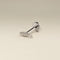 Fish Piercing Stud in Solid White Gold-Astrid &amp; Miyu