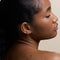 Moonstone & Padparadscha Cluster Piercing Stud in Solid White Gold-Astrid &amp; Miyu