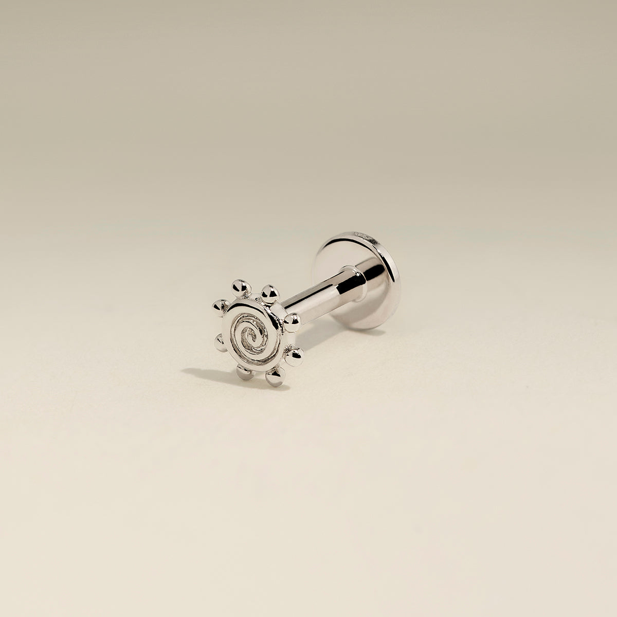 Solstice Piercing Stud in Solid White Gold-Astrid &amp; Miyu