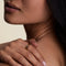 Sunset Pear Band Ring in Gold-Astrid &amp; Miyu