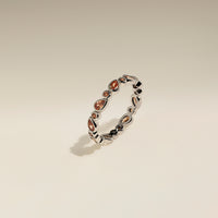Sunset Pear Band Ring in Silver-Astrid &amp; Miyu