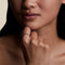 Sunset Pear Band Ring in Silver-Astrid &amp; Miyu