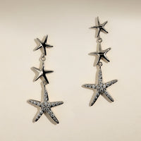 Starfish Drop Studs in Silver-Astrid &amp; Miyu