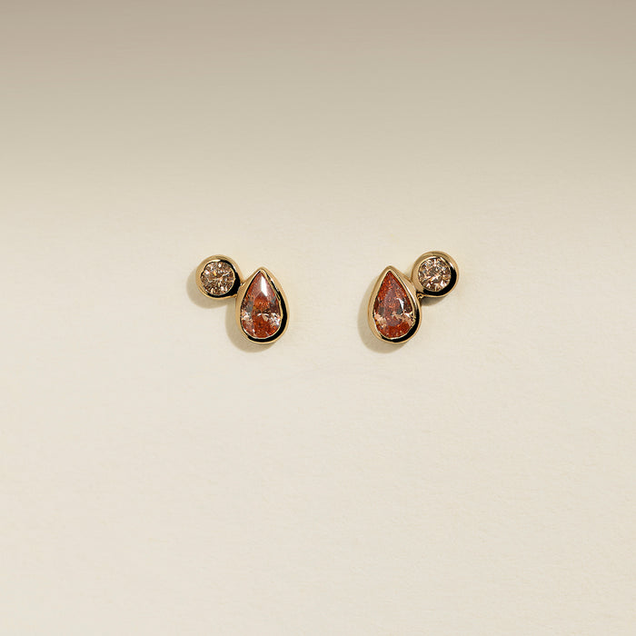 Sunset Duo Studs in Gold-Astrid &amp; Miyu
