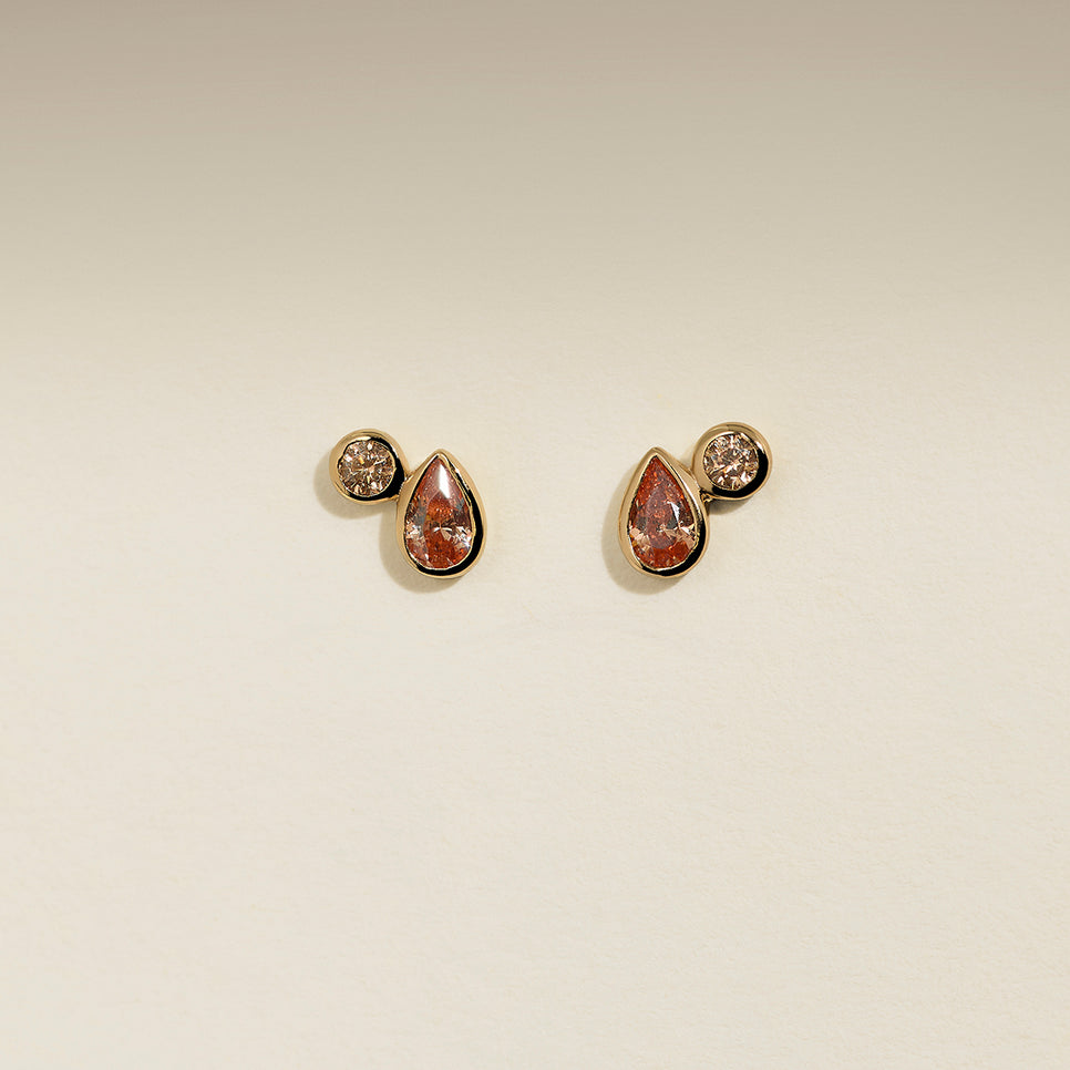 Sunset Duo Studs in Gold-Astrid &amp; Miyu