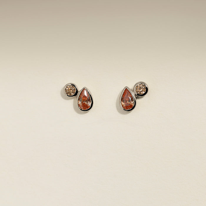 Sunset Duo Studs in Silver-Astrid &amp; Miyu
