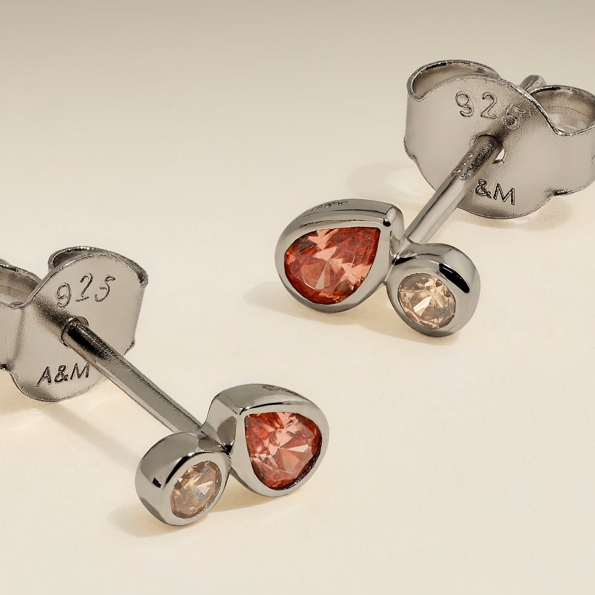 Sunset Duo Studs in Silver-Astrid &amp; Miyu