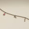 Pink Sapphire Beaded Charm 9k White Gold-Astrid &amp; Miyu