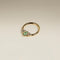 Diamond & Green Sapphire Pear Daith Hoop in Solid Gold-Astrid &amp; Miyu