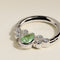 Diamond & Green Sapphire Pear Daith Hoop in Solid White Gold-Astrid &amp; Miyu