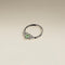 Diamond & Green Sapphire Pear Daith Hoop in Solid White Gold-Astrid &amp; Miyu