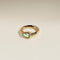 Green Sapphire Pear Seamless Piercing Hoop in Solid Gold-Astrid &amp; Miyu