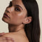 Green Sapphire Pear Seamless Piercing Hoop in Solid Gold-Astrid &amp; Miyu